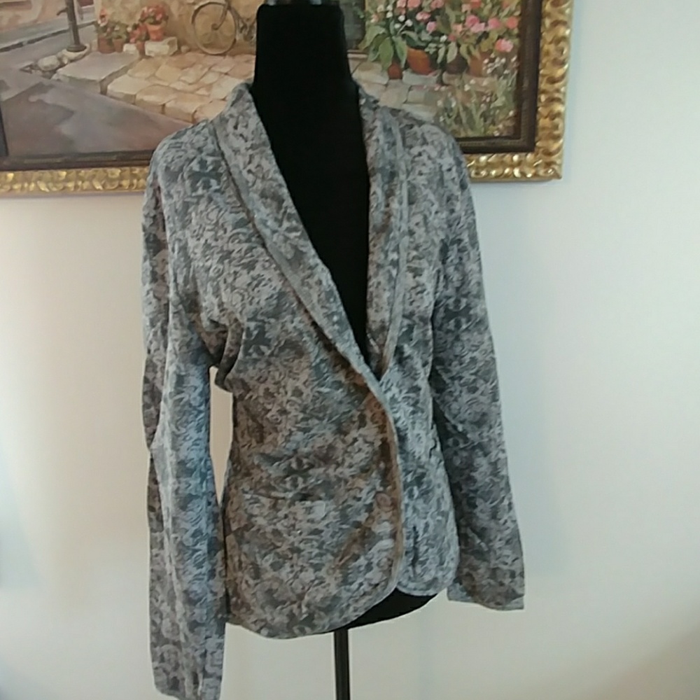 Ruffhewn marled grey & black blazer 100% cotton